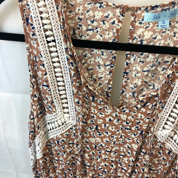 She +Sky Romper drawstring  waist - Picture 6 of 8